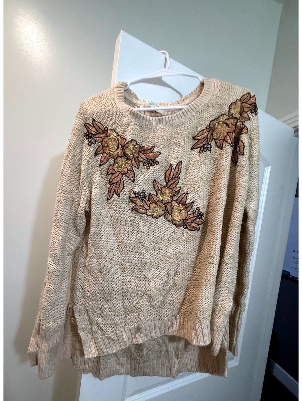 Bohemian floral sweater hippie softgirl cozy womens swester